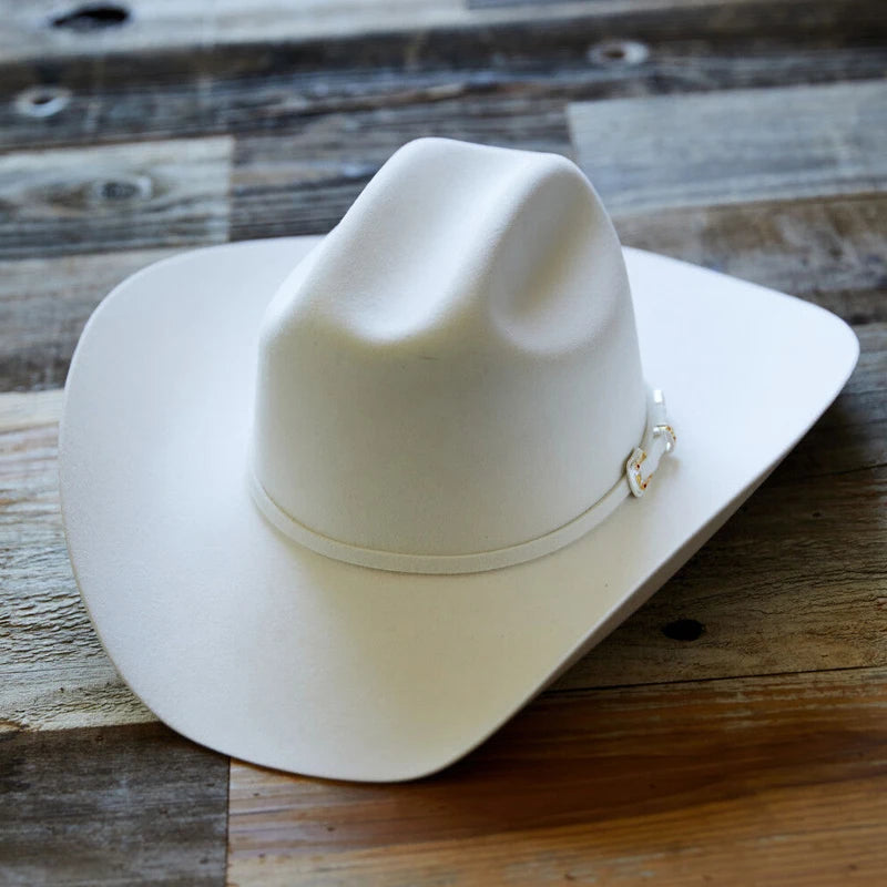 Western-style cowboy hat, 100% wool, square brim, for country music.