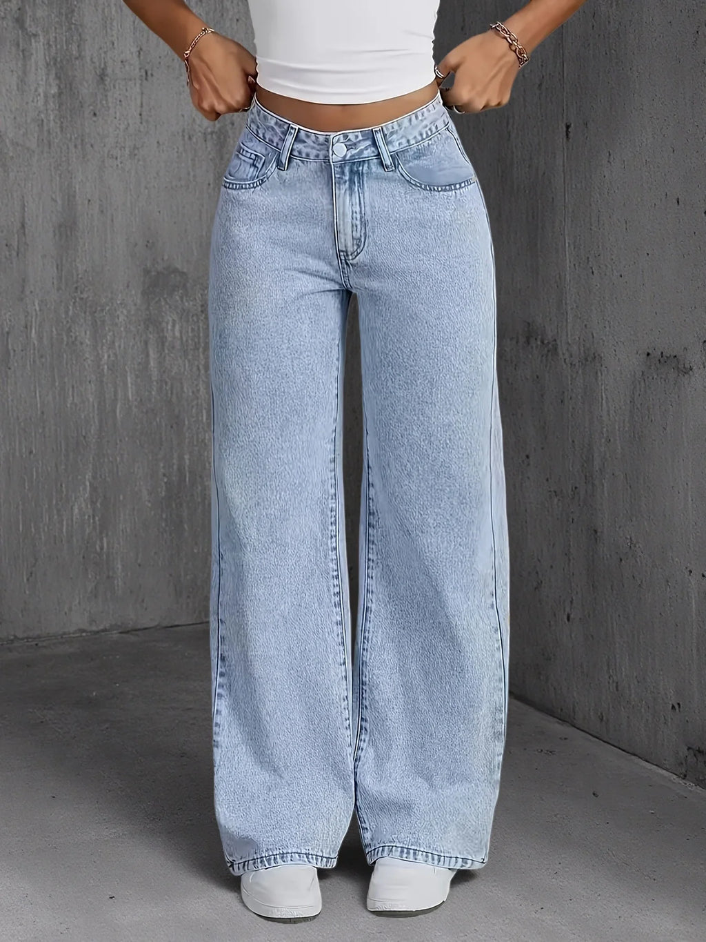 Women's jeans in the style of the 2000s.