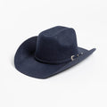 Western-style cowboy hat, 100% wool, square brim, for country music.