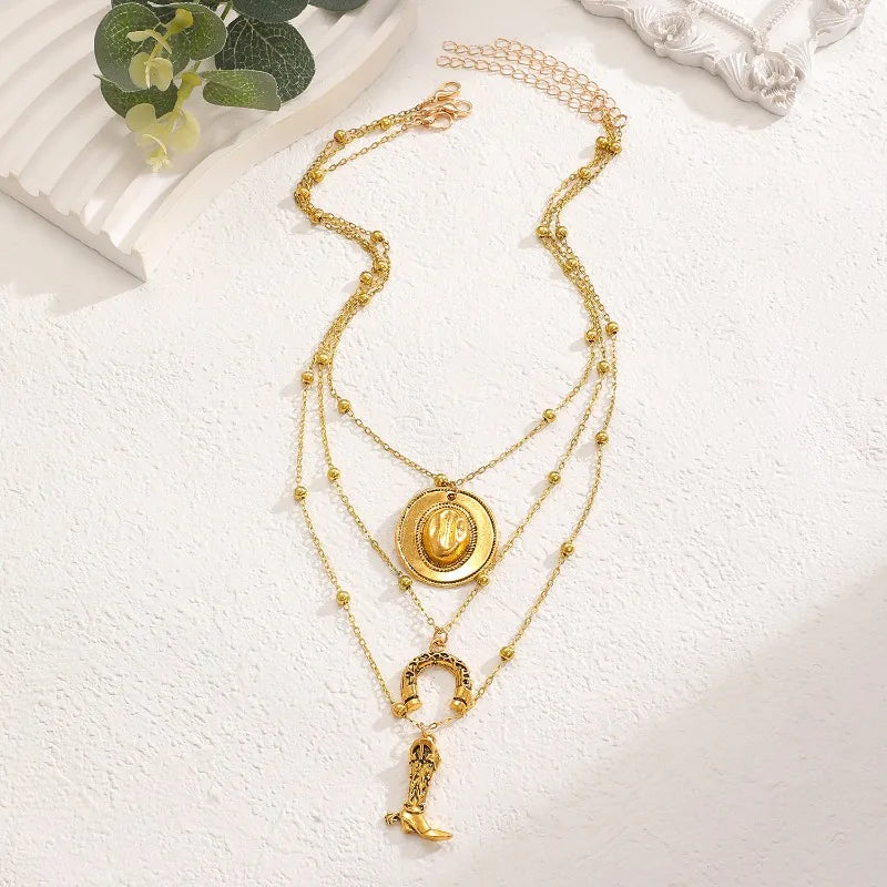 Cowboy style necklace set