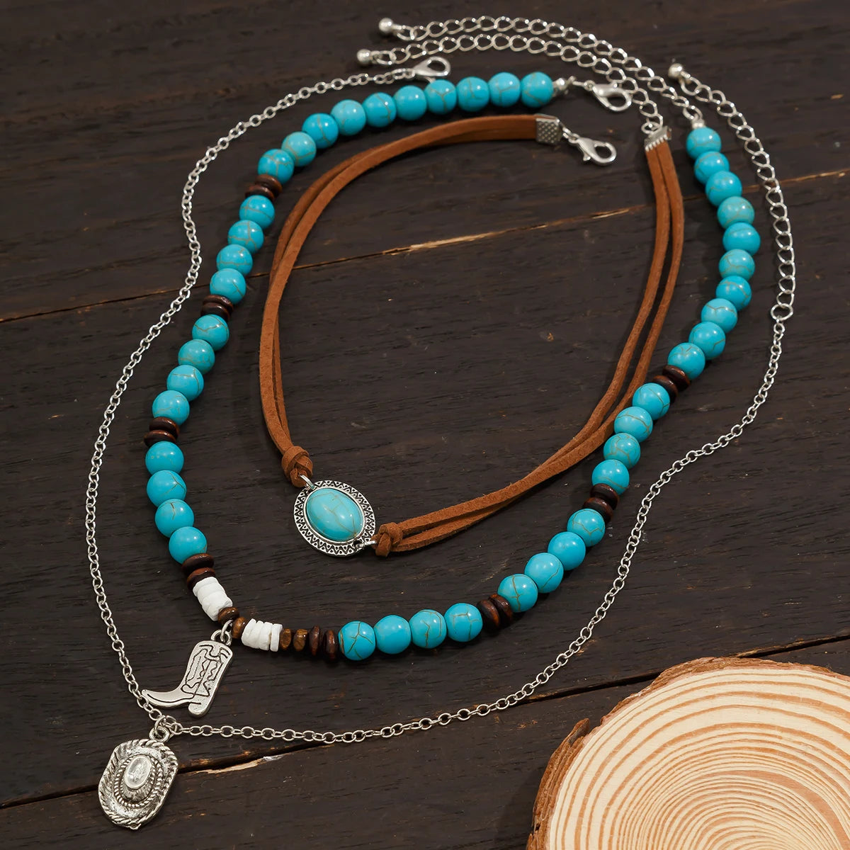 KunJoe 3-piece choker necklace set