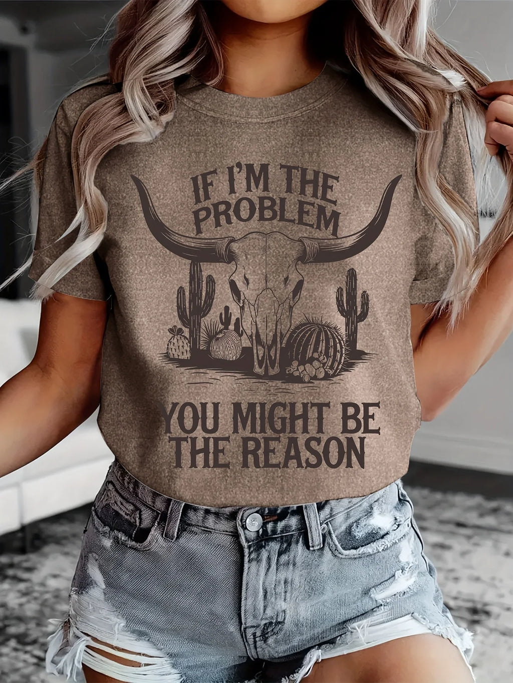 Women's T-shirt with western print.