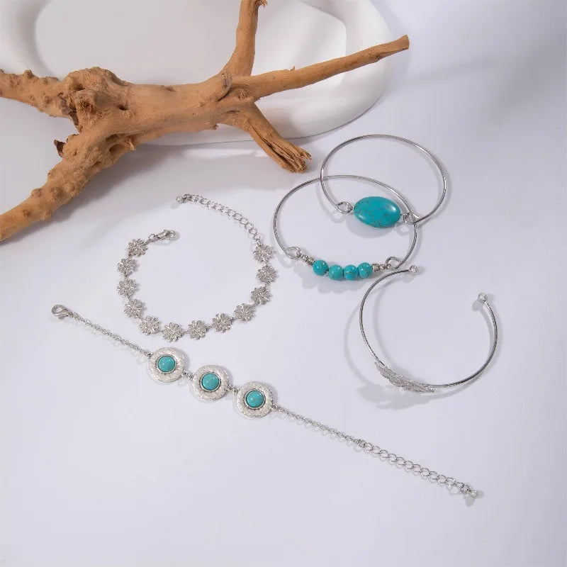 Set of 5 vintage bracelets with butterflies