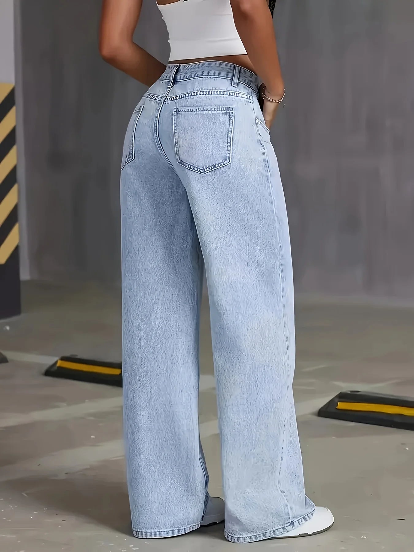 Women's jeans in the style of the 2000s.
