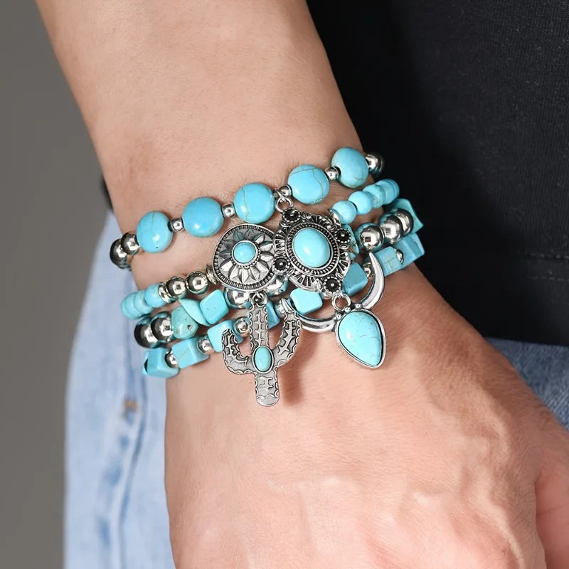 Set of 5 vintage bracelets with butterflies